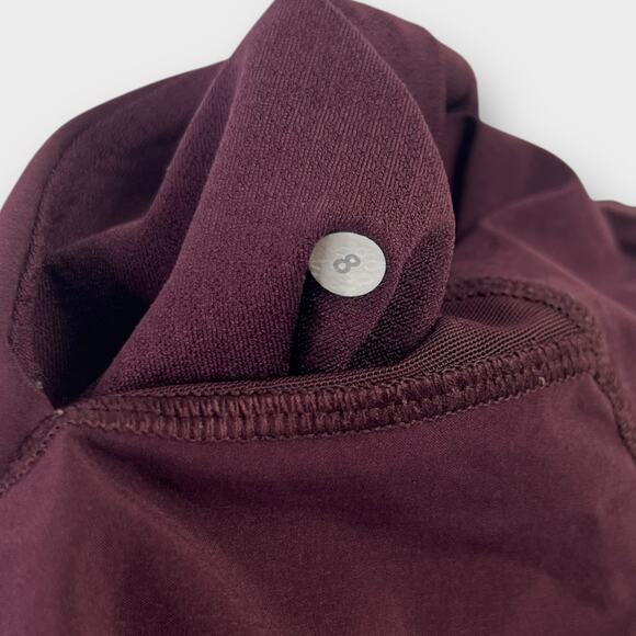 Lululemon Namaskar Crop in Garnet Drawstring Casual Athleisure Size 8 - Picture 4 of 7